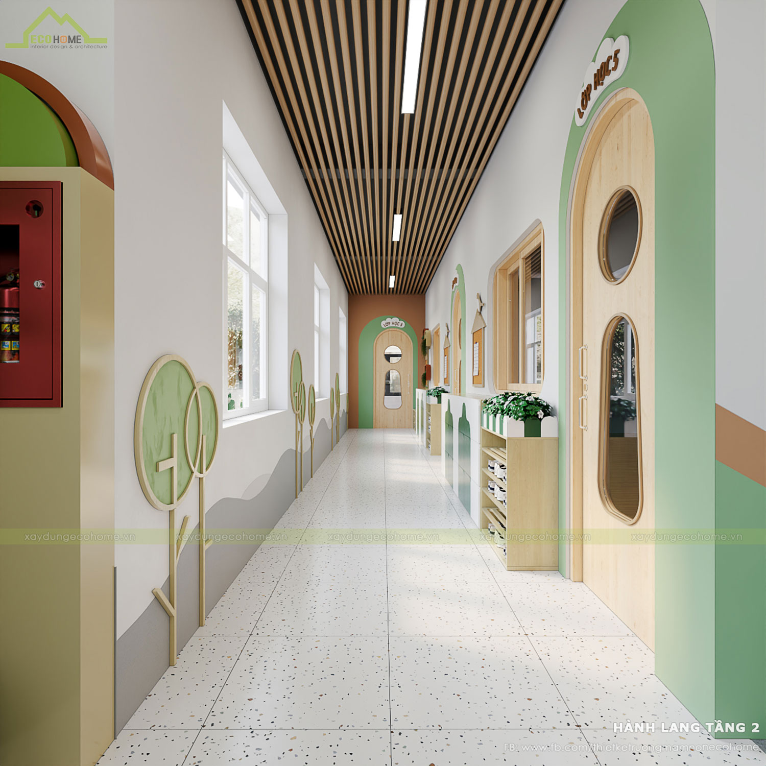 Thiết kế trường mầm non Kids World