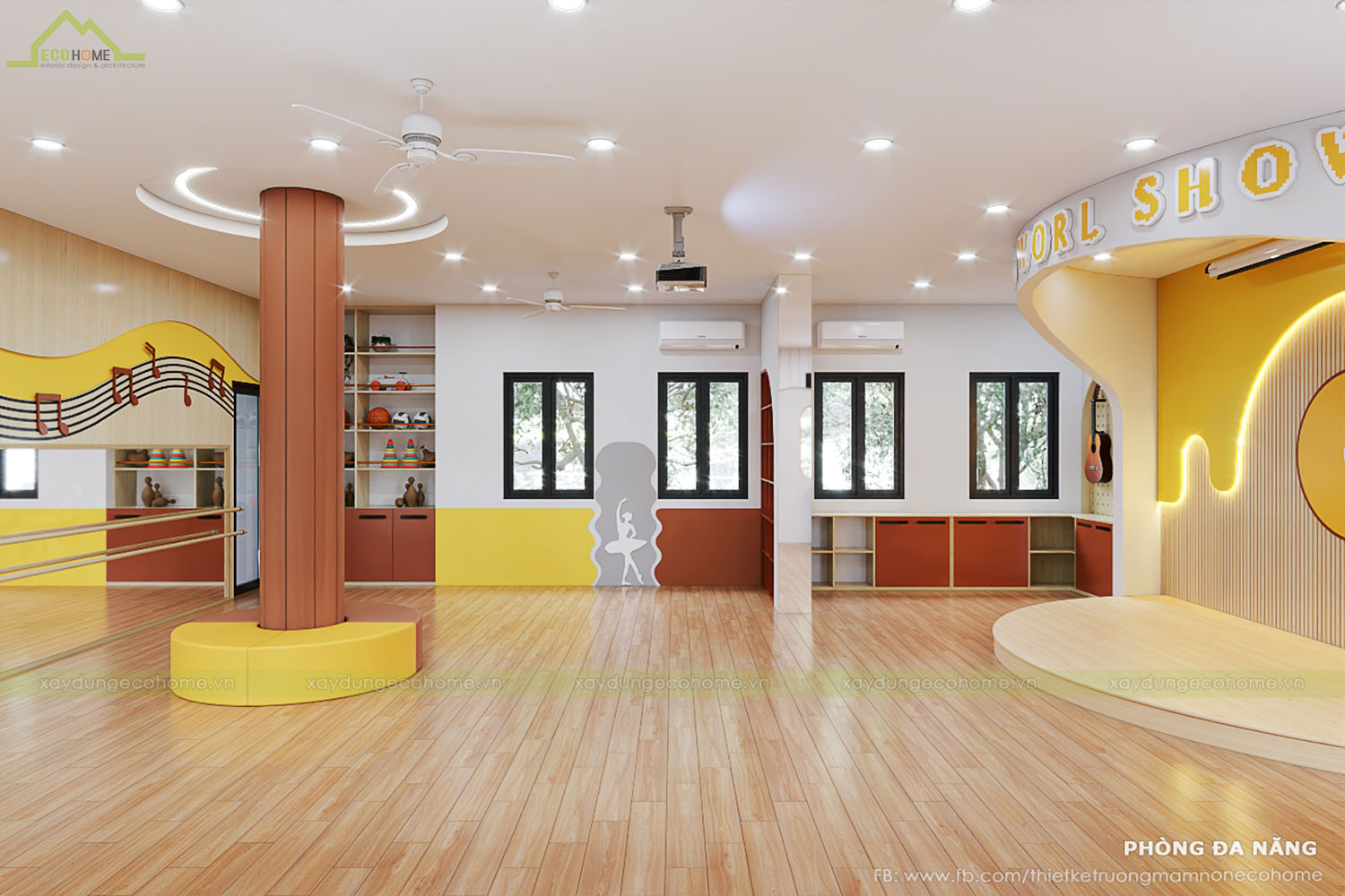 Thiết kế trường mầm non Kids World