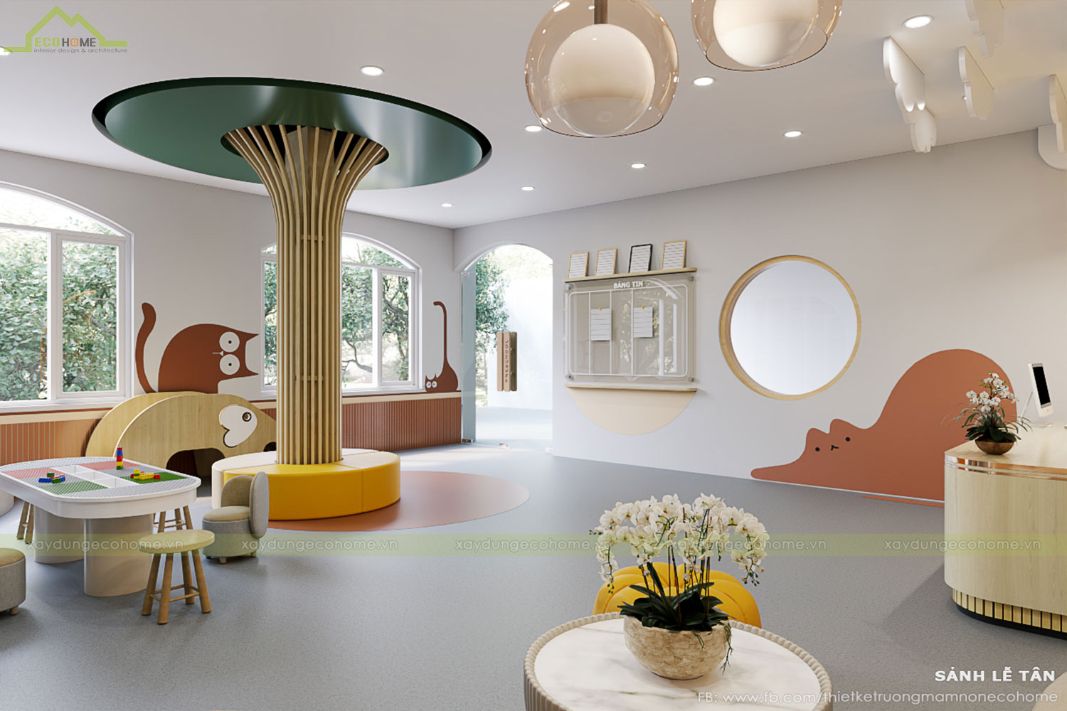 Thiết kế trường mầm non Kids World