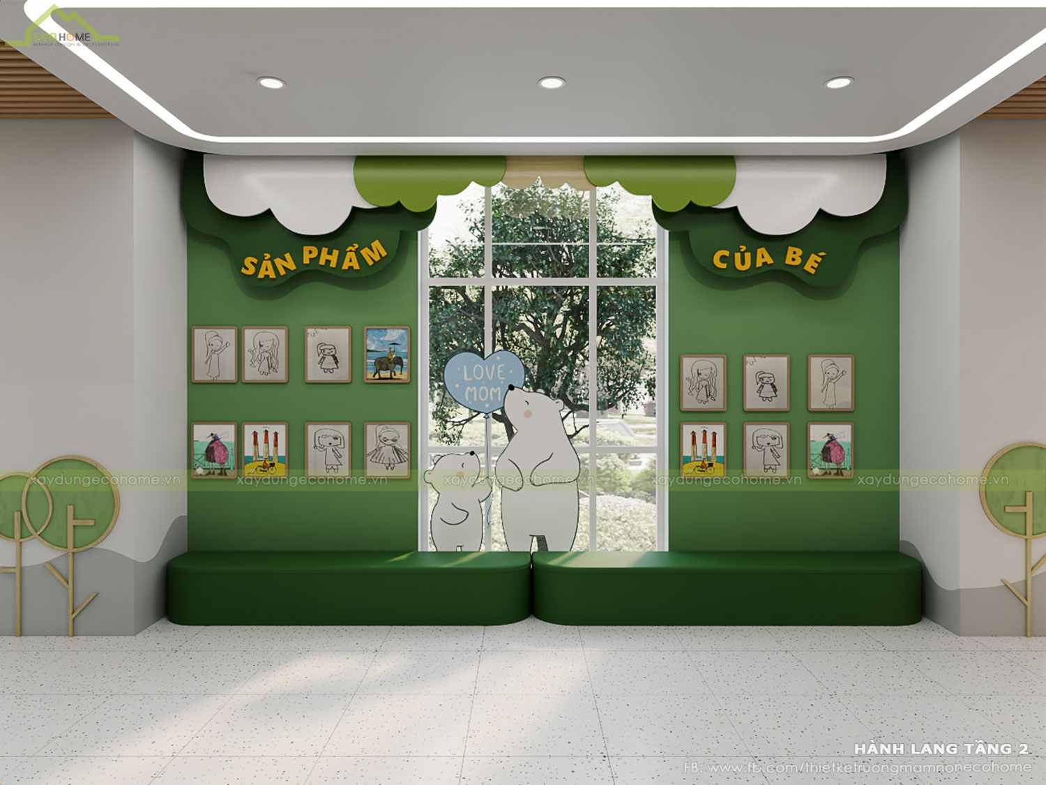 Thiết kế trường mầm non Kids World