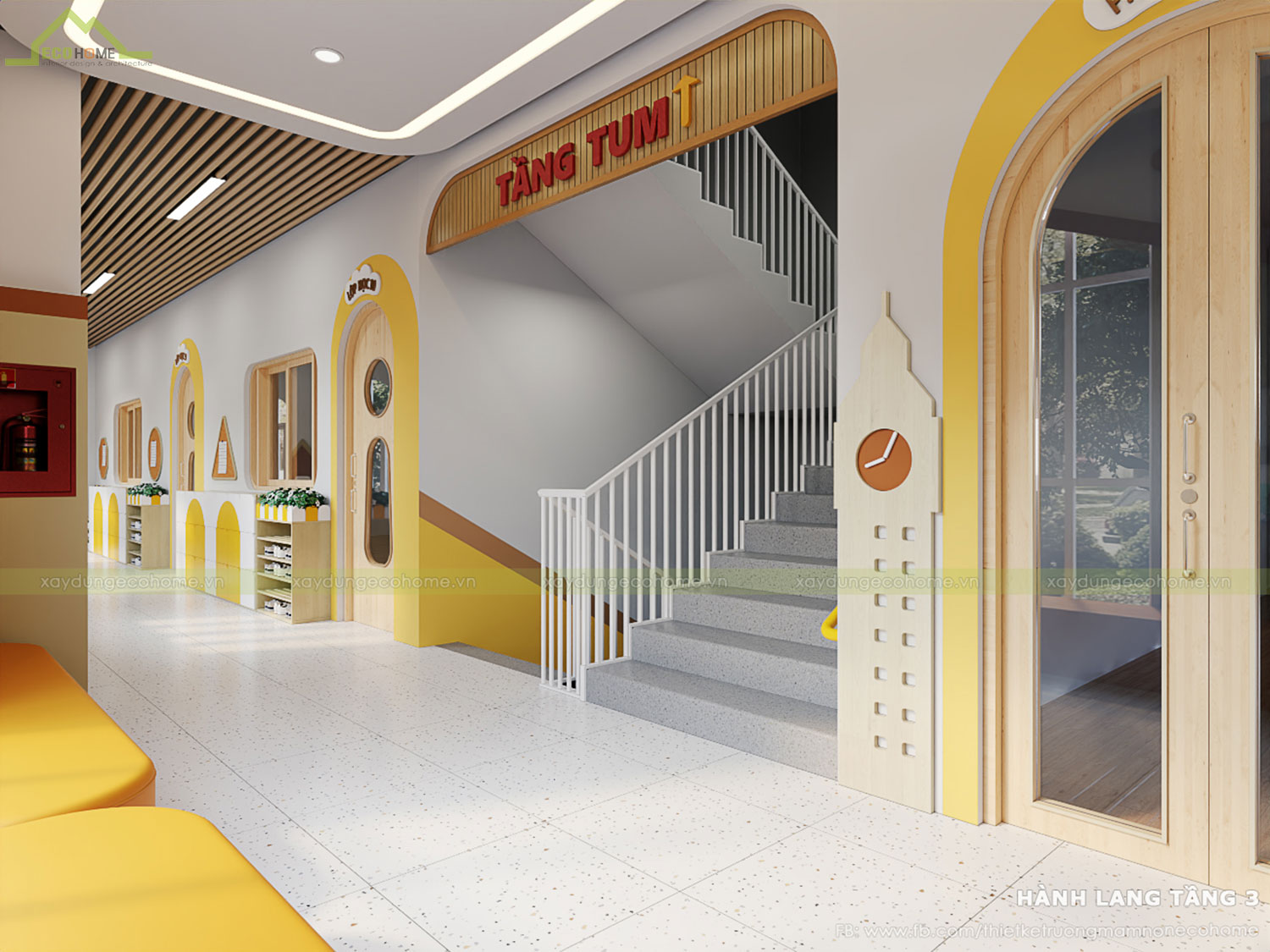 Thiết kế trường mầm non Kids World