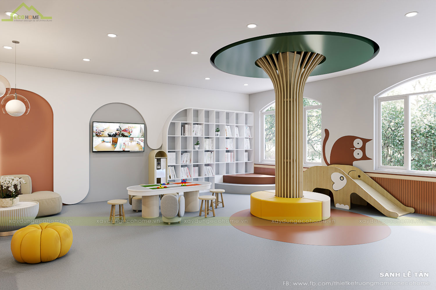 Thiết kế trường mầm non Kids World