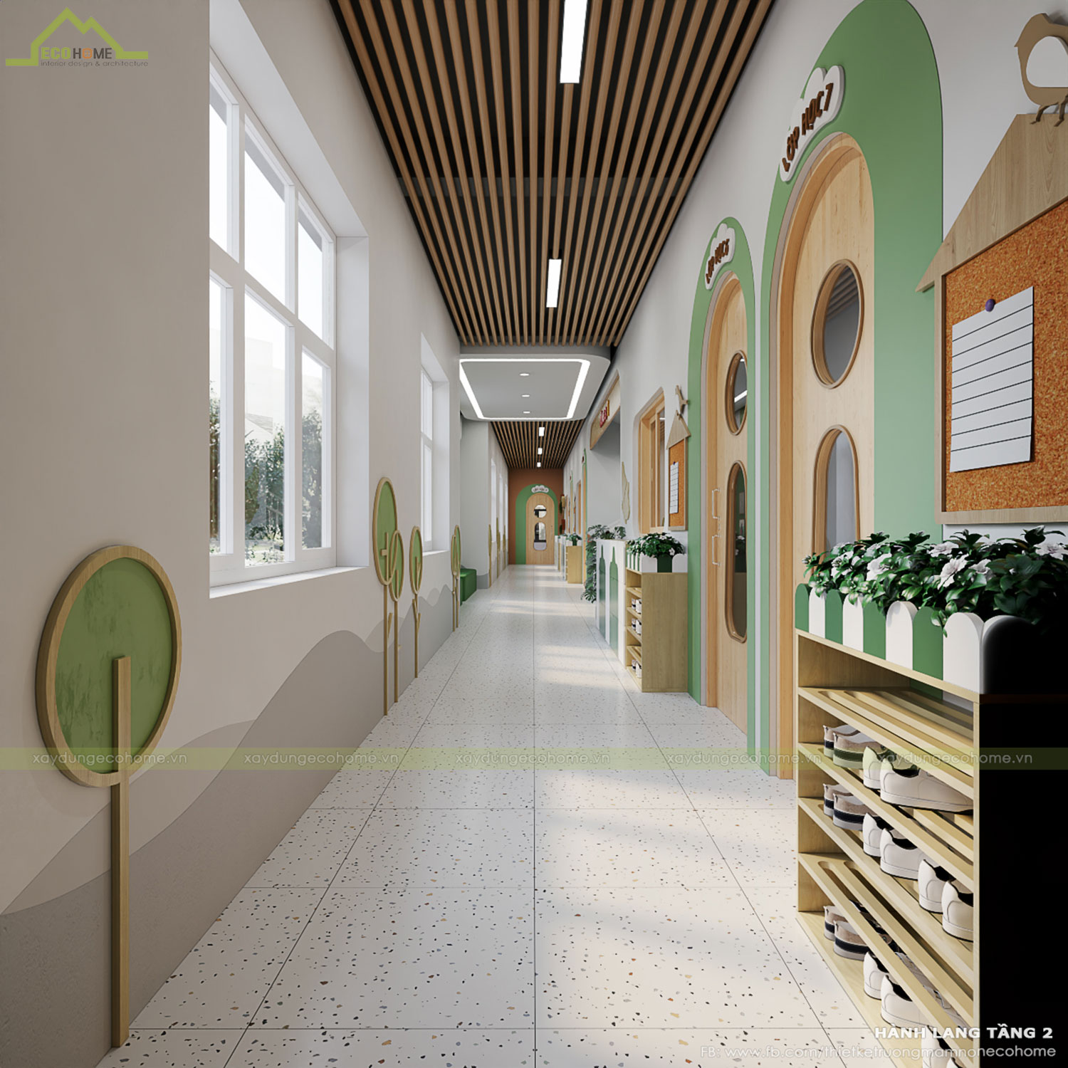 Thiết kế trường mầm non Kids World