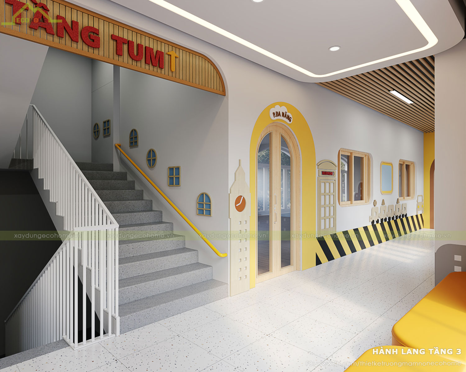 Thiết kế trường mầm non Kids World