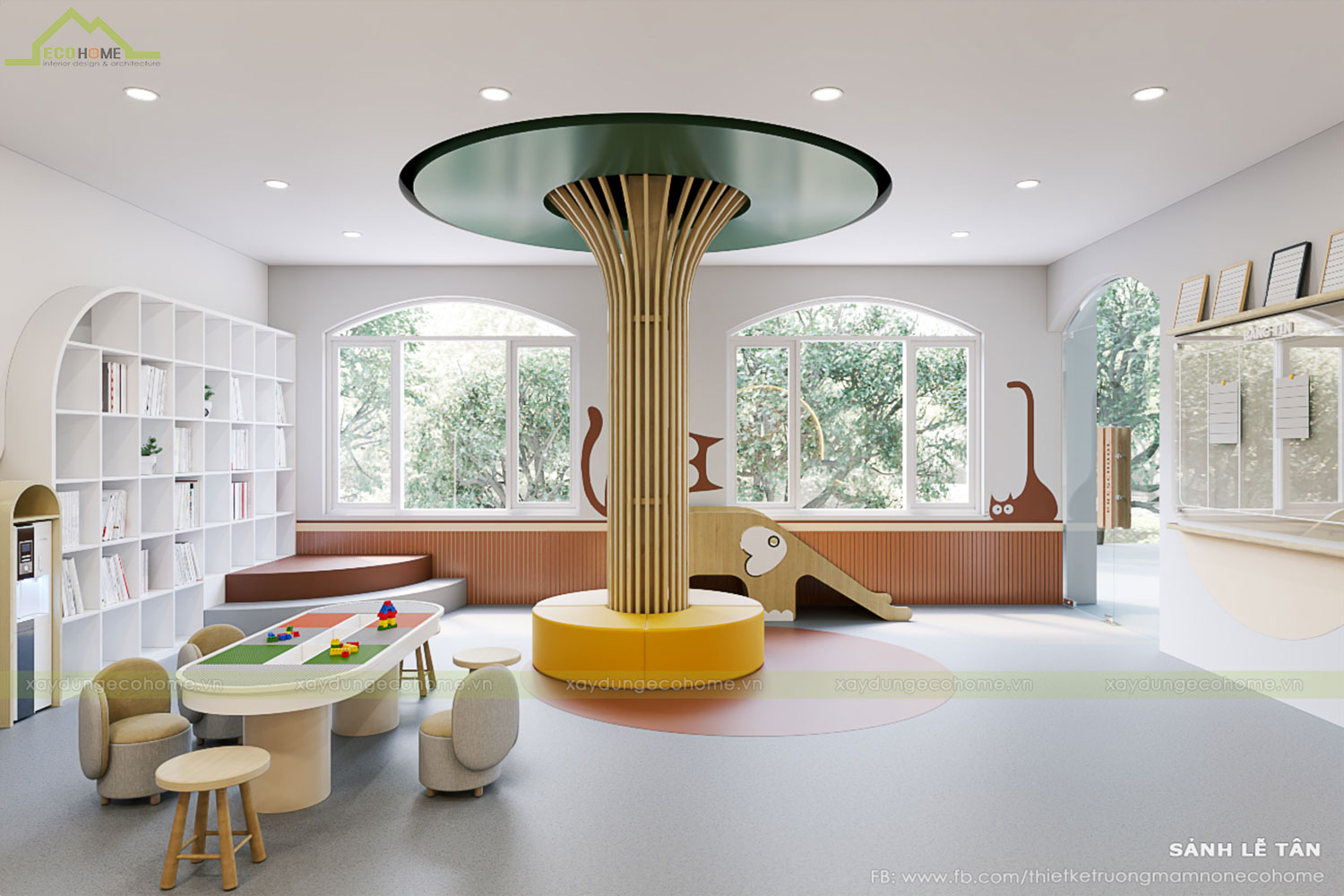 Thiết kế trường mầm non Kids World