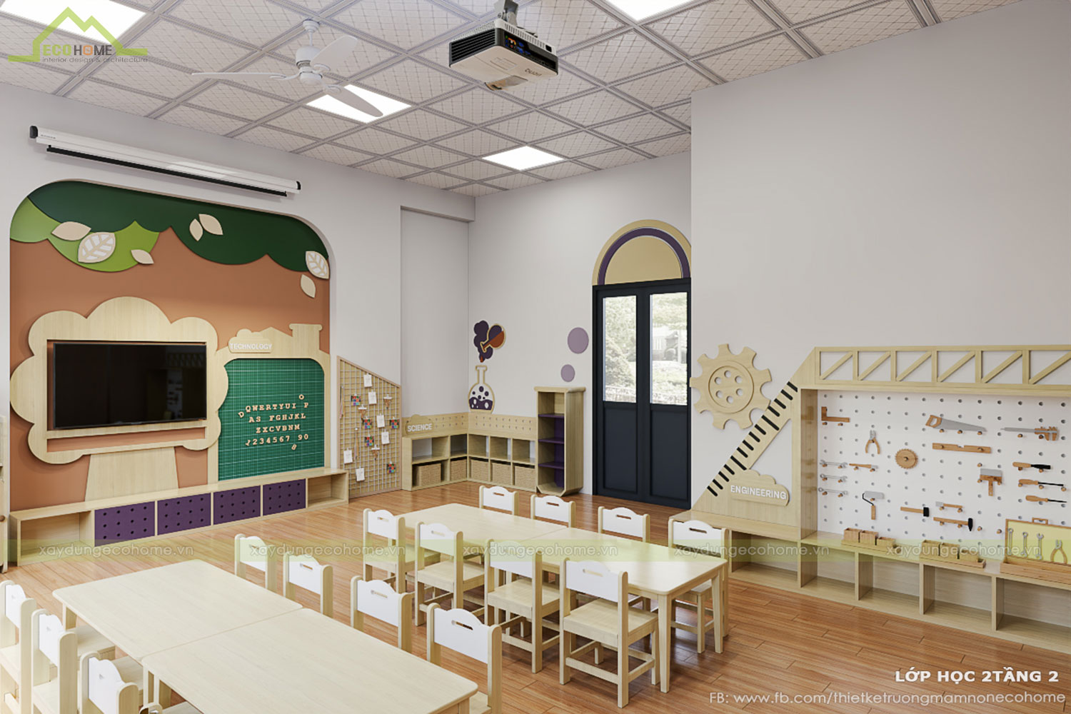 Thiết kế trường mầm non Sơn Ca