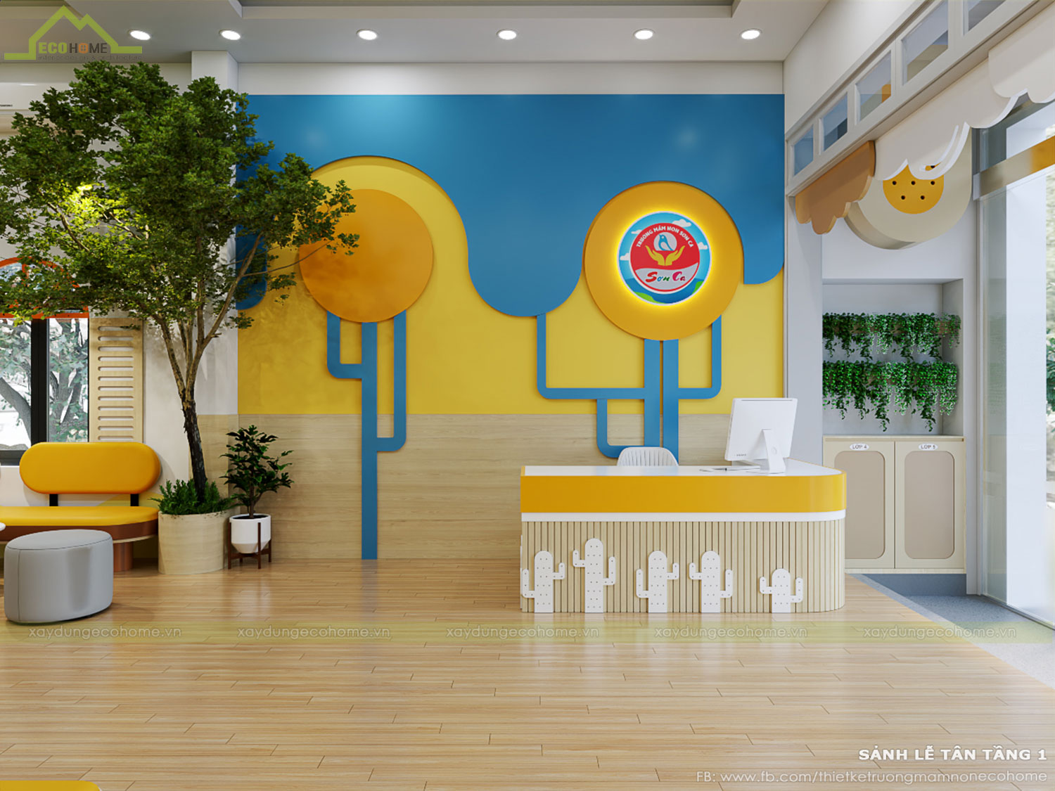 Thiết kế trường mầm non Sơn Ca