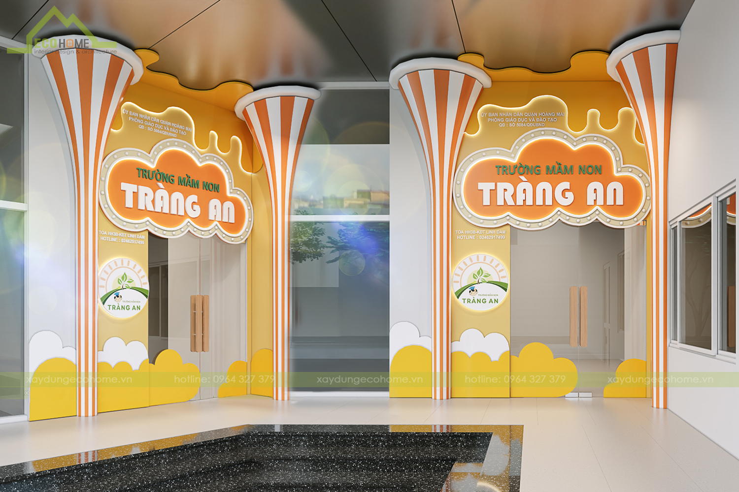 thiết kế trường mầm non tràng an