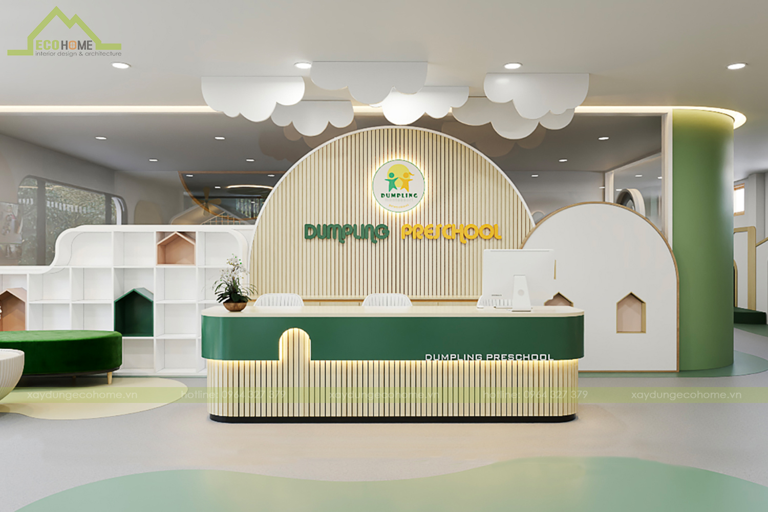thiết kế trường mầm non dumpling tại thanh hóa