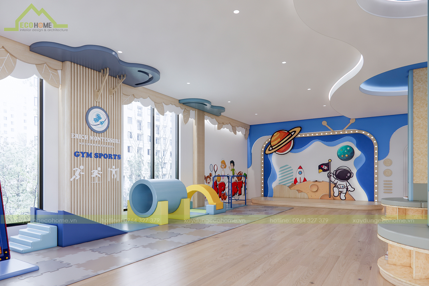 thiết kế trường mầm non erick montessori