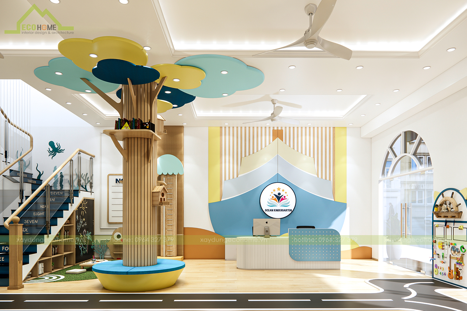 thiết kế trường mầm non ocean