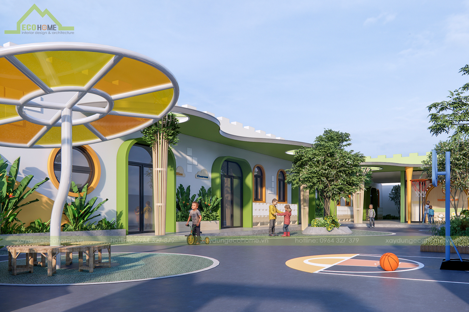 thiết kế trường mầm non thiên an tại vũng tàu