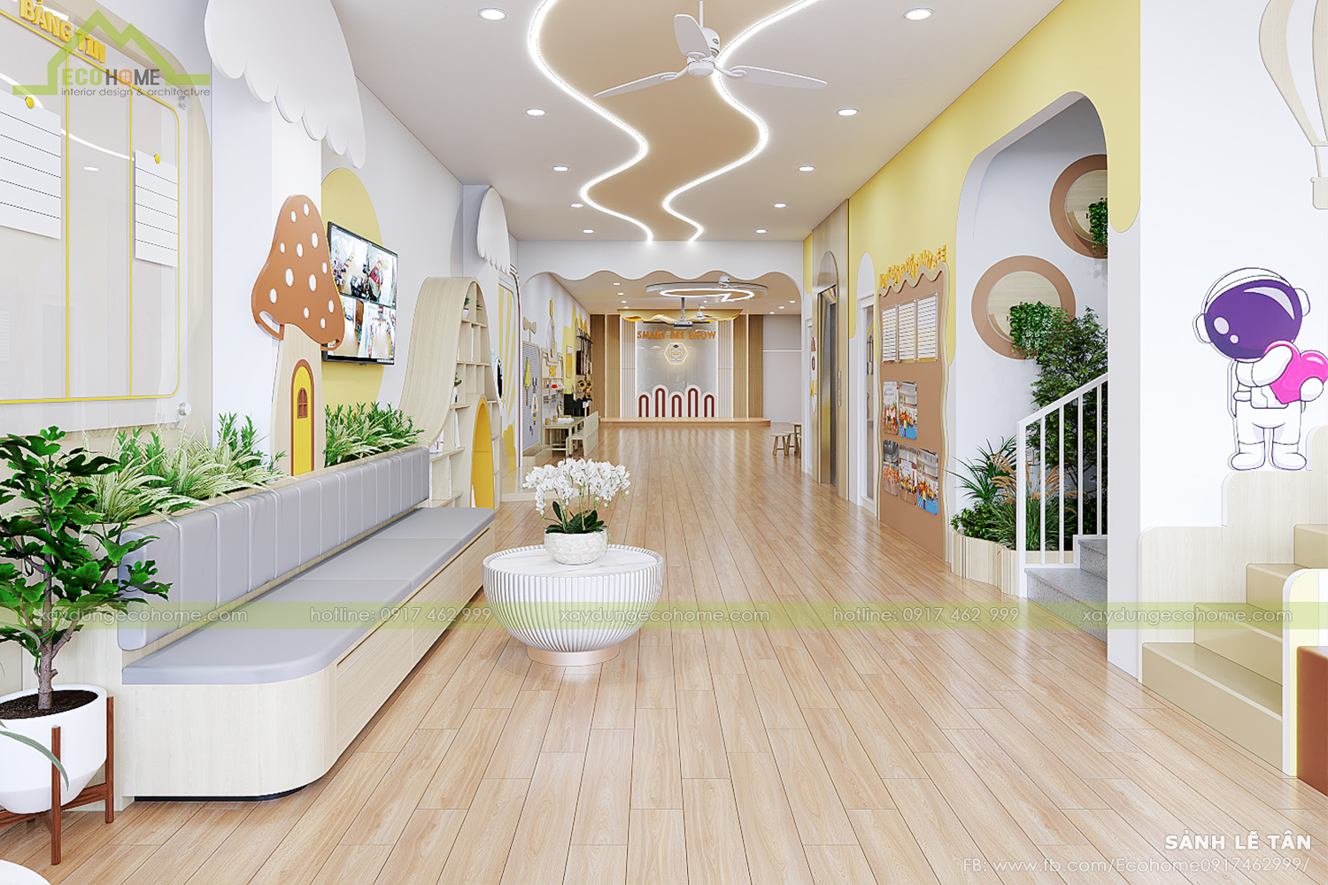 thiết kế lớp mầm non độc lập smart bee preschool