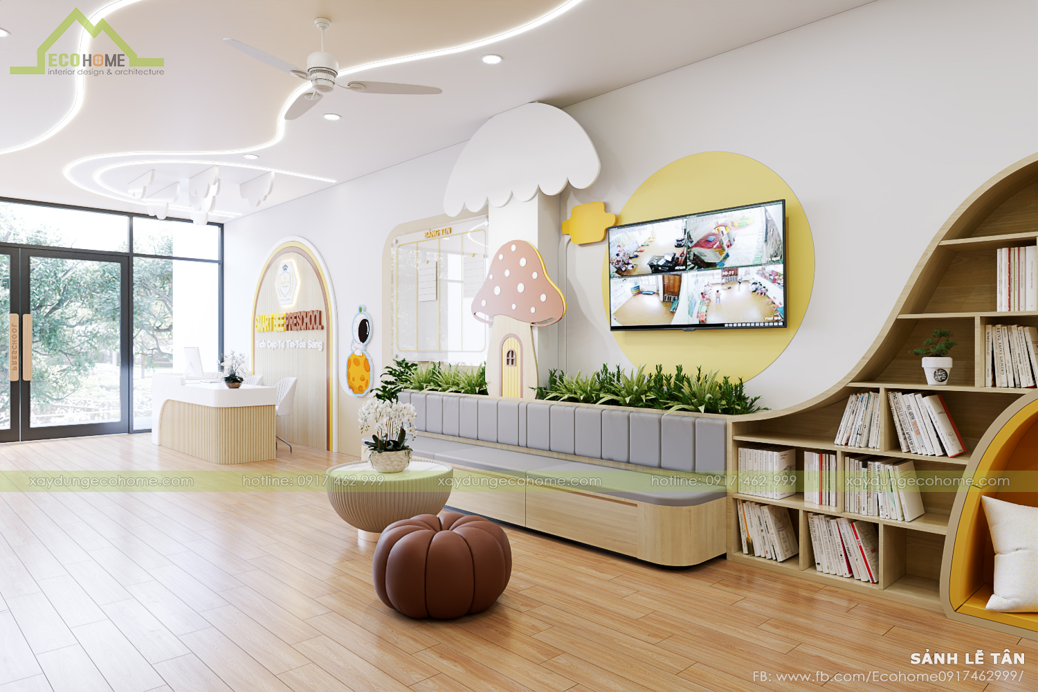 thiết kế lớp mầm non độc lập smart bee preschool