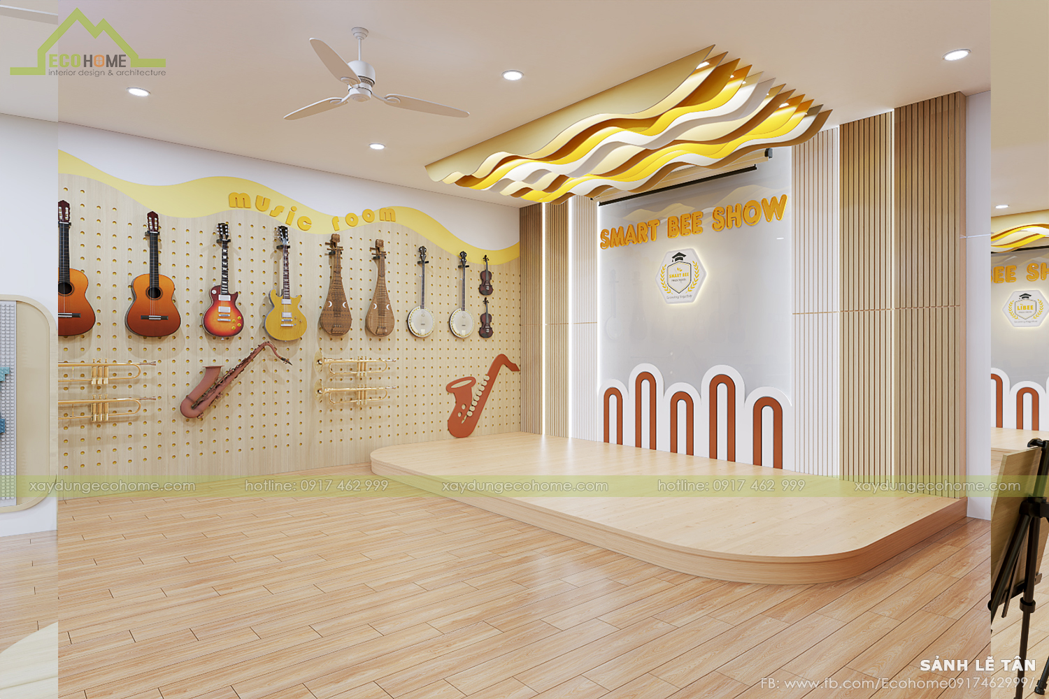 thiết kế lớp mầm non độc lập smart bee preschool