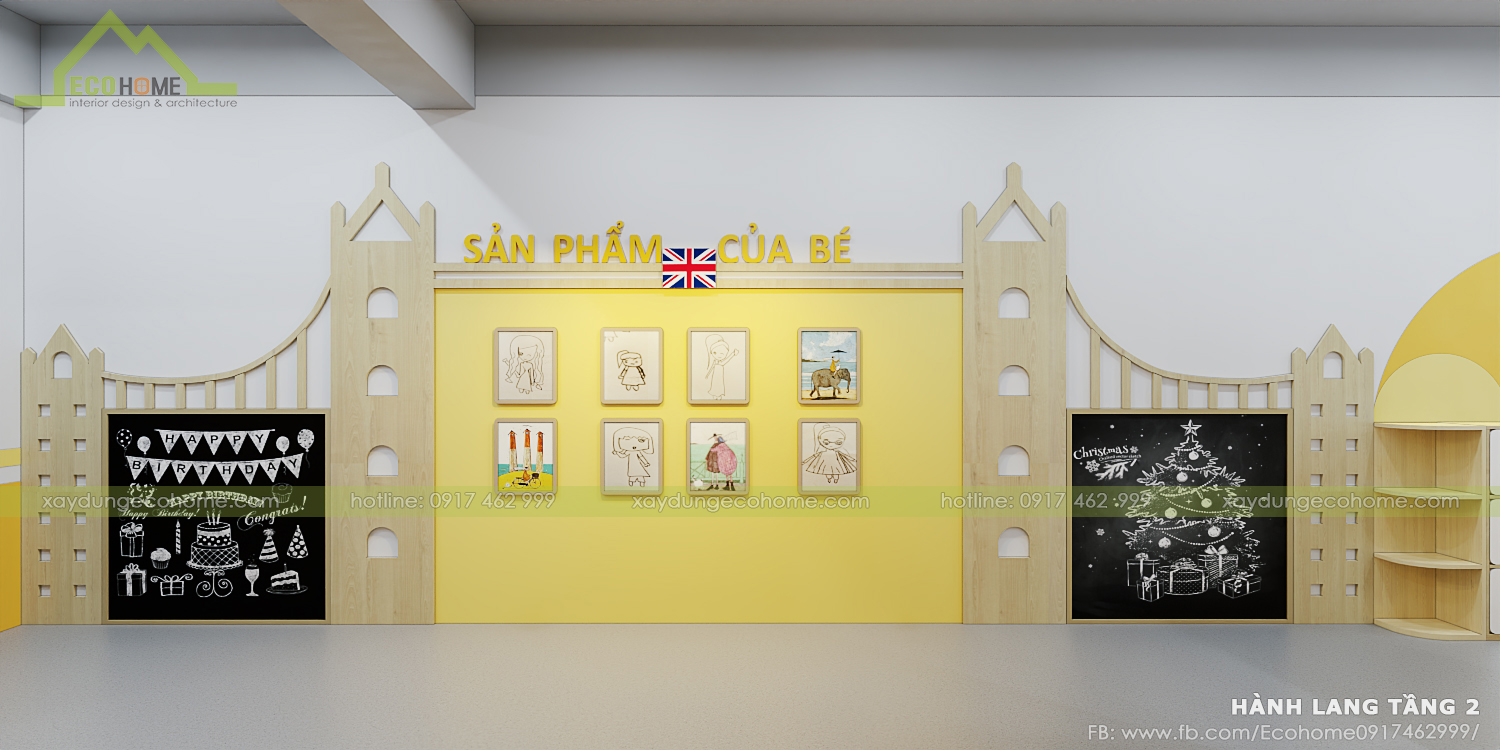 thiết kế lớp mầm non độc lập smart bee preschool