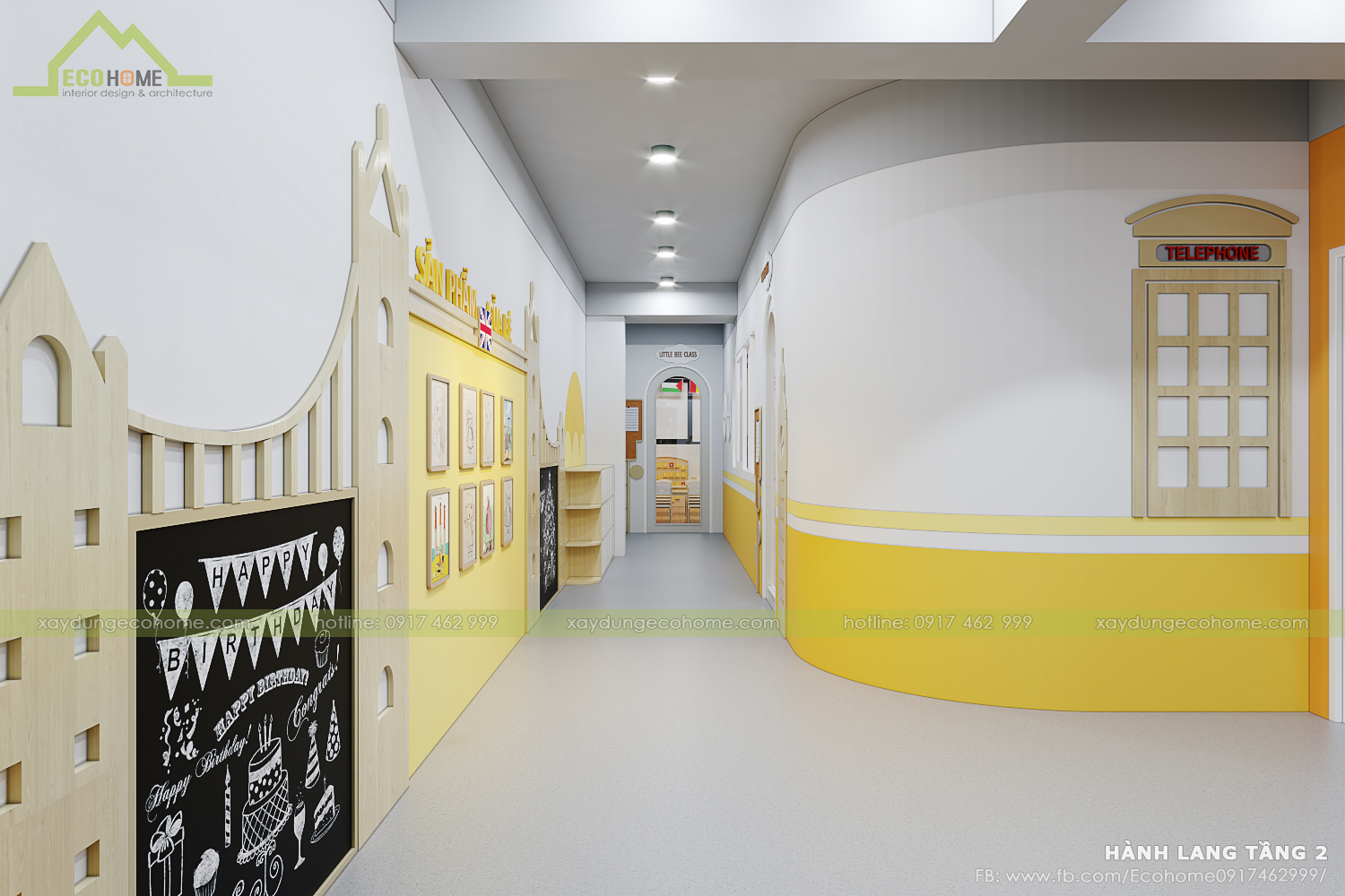 thiết kế lớp mầm non độc lập smart bee preschool