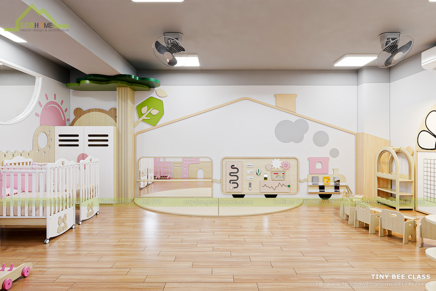 thiết kế lớp mầm non độc lập smart bee preschool