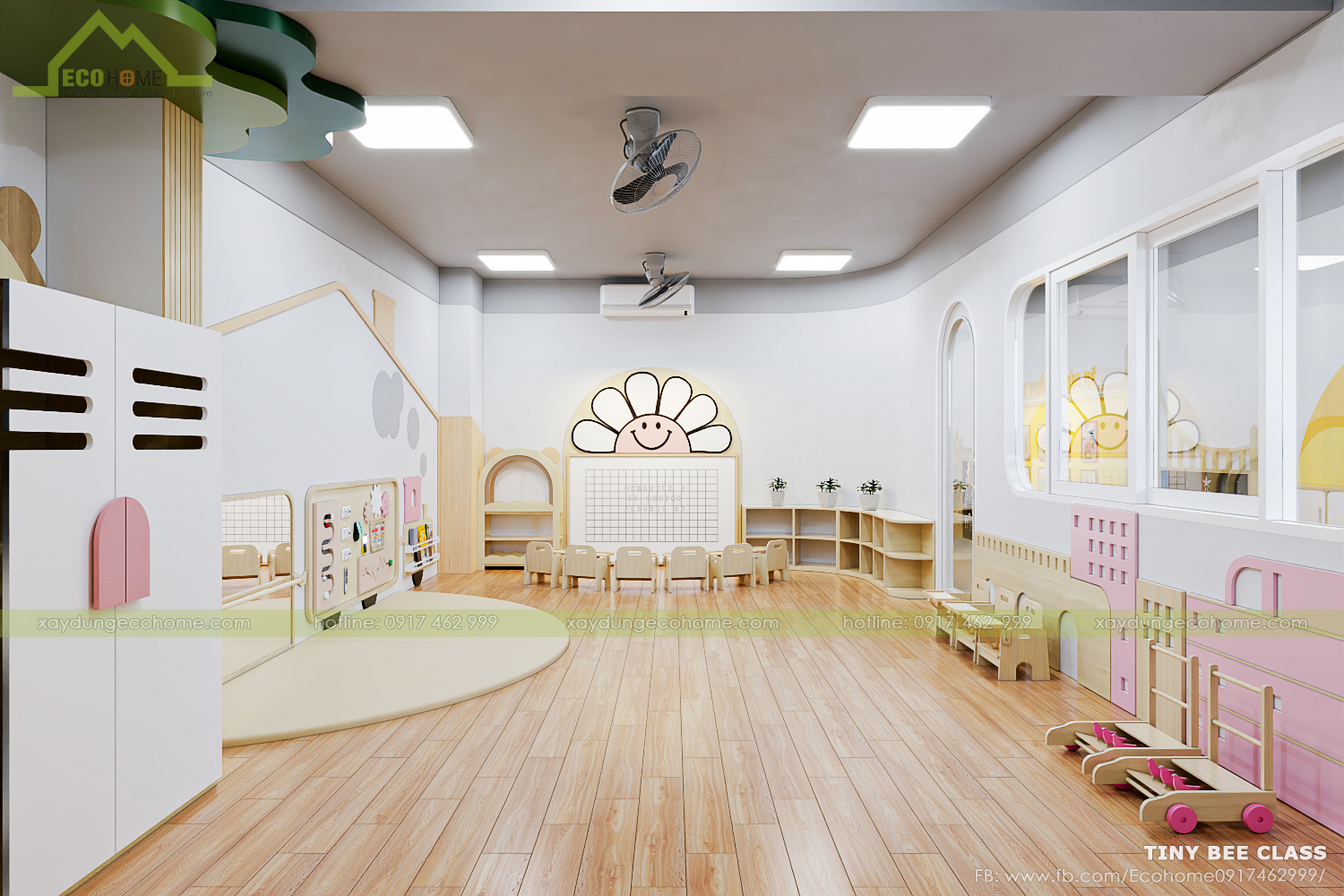 thiết kế lớp mầm non độc lập smart bee preschool