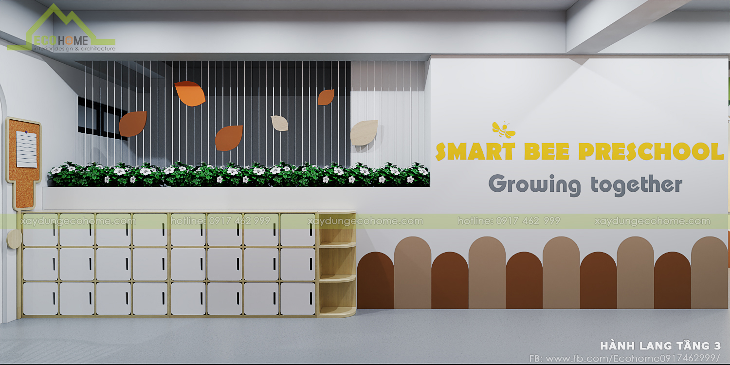 thiết kế lớp mầm non độc lập smart bee preschool