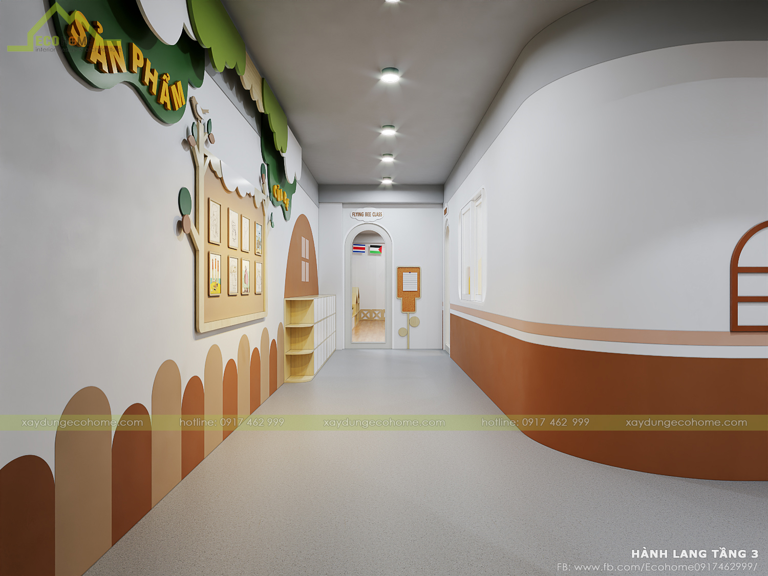 thiết kế lớp mầm non độc lập smart bee preschool