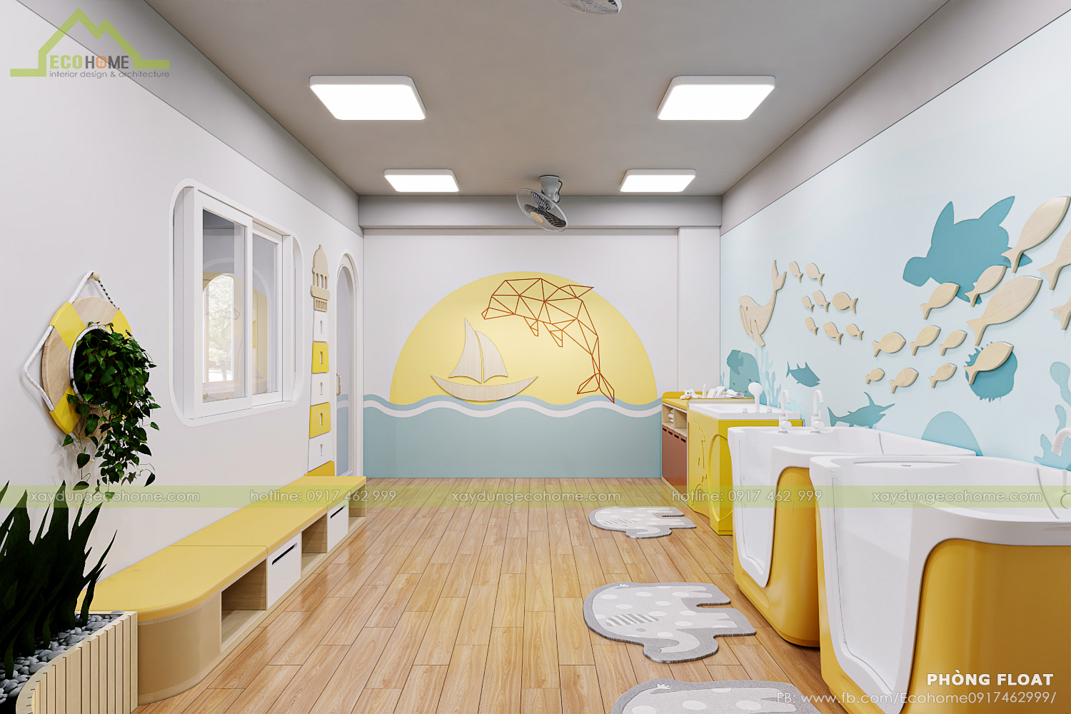 thiết kế lớp mầm non độc lập smart bee preschool