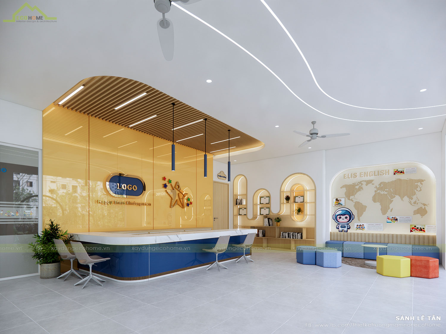 Thiết kế trường mầm non Happy Star 