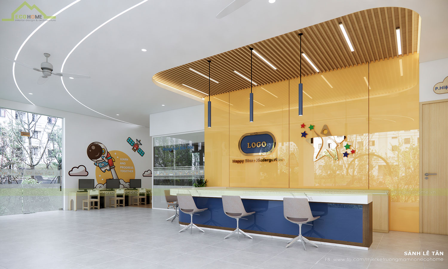 Thiết kế trường mầm non Happy Star 