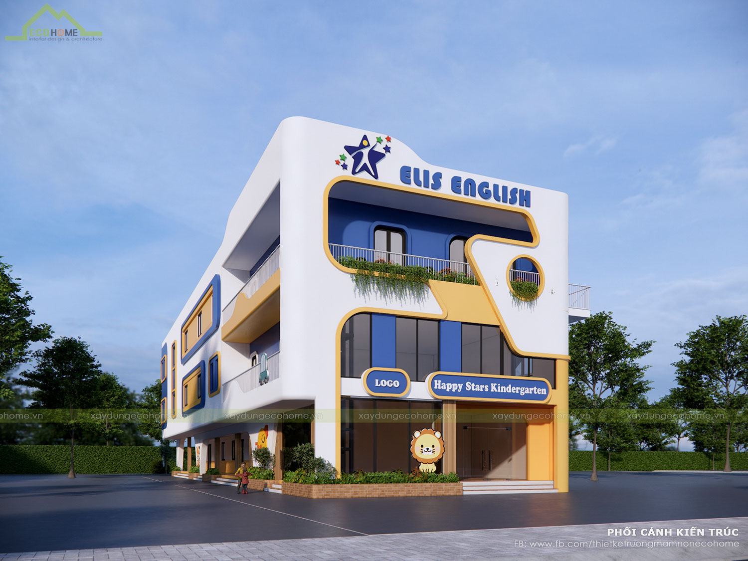 Thiết kế trường mầm non Happy Star 