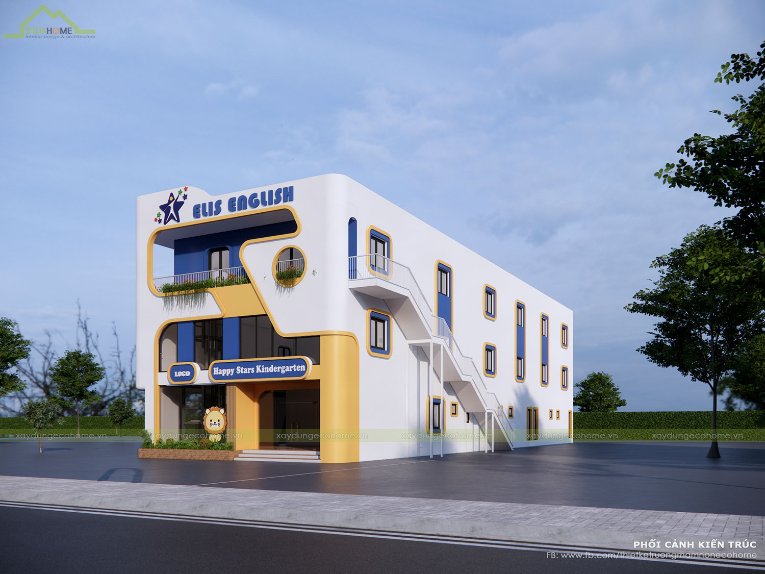 Thiết kế trường mầm non Happy Star 