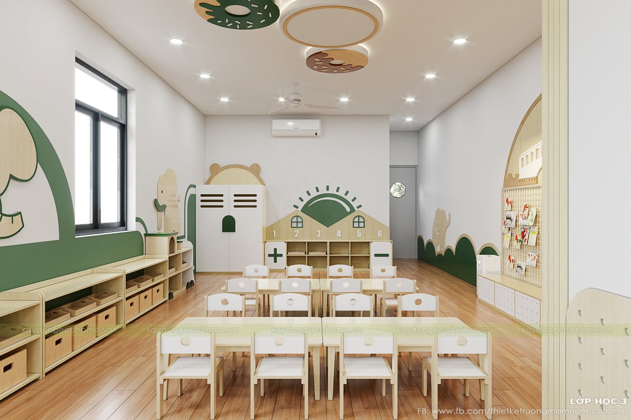 Thiết kế trường mầm non kids world