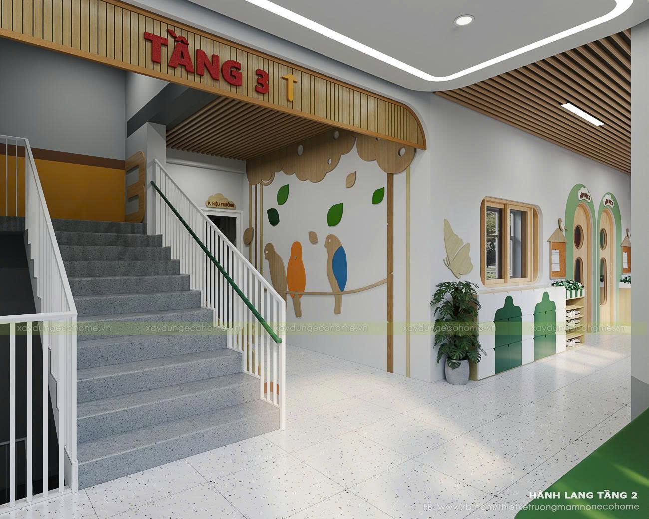 Thiết kế trường mầm non kids world