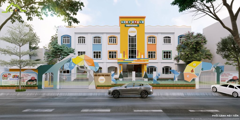 Thiết kế trường mầm non kids world