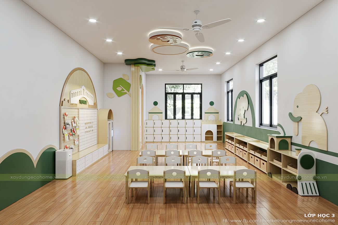 Thiết kế trường mầm non kids world