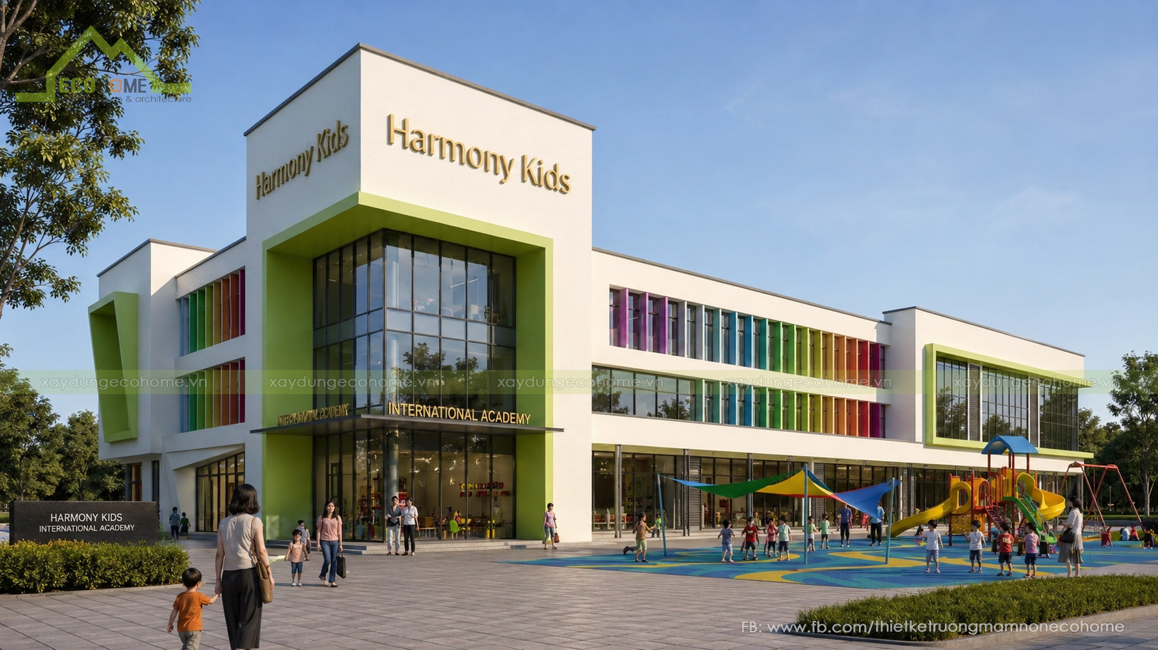 Thiết kế trường liên cấp hamony