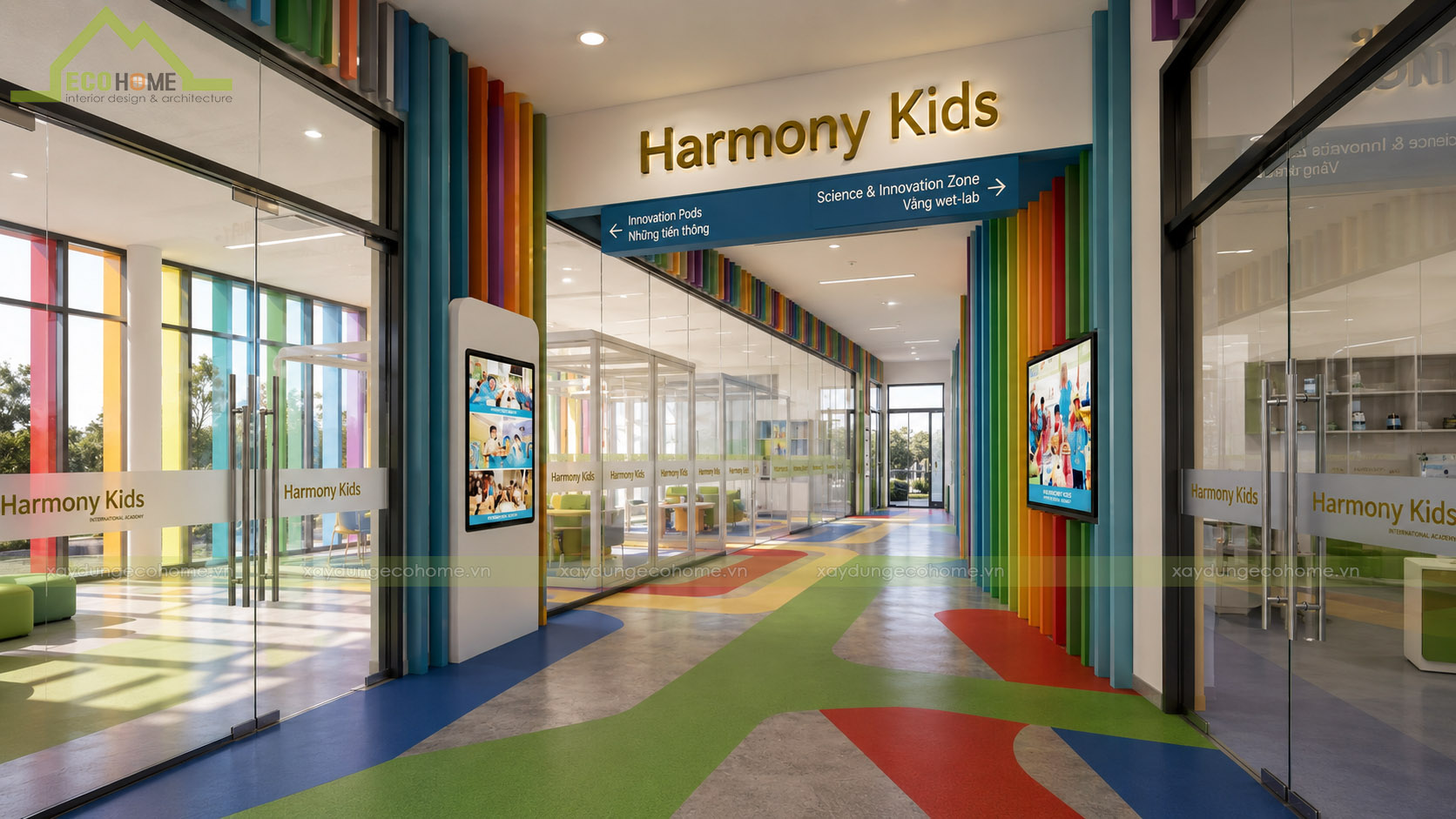 Thiết kế trường liên cấp hamony