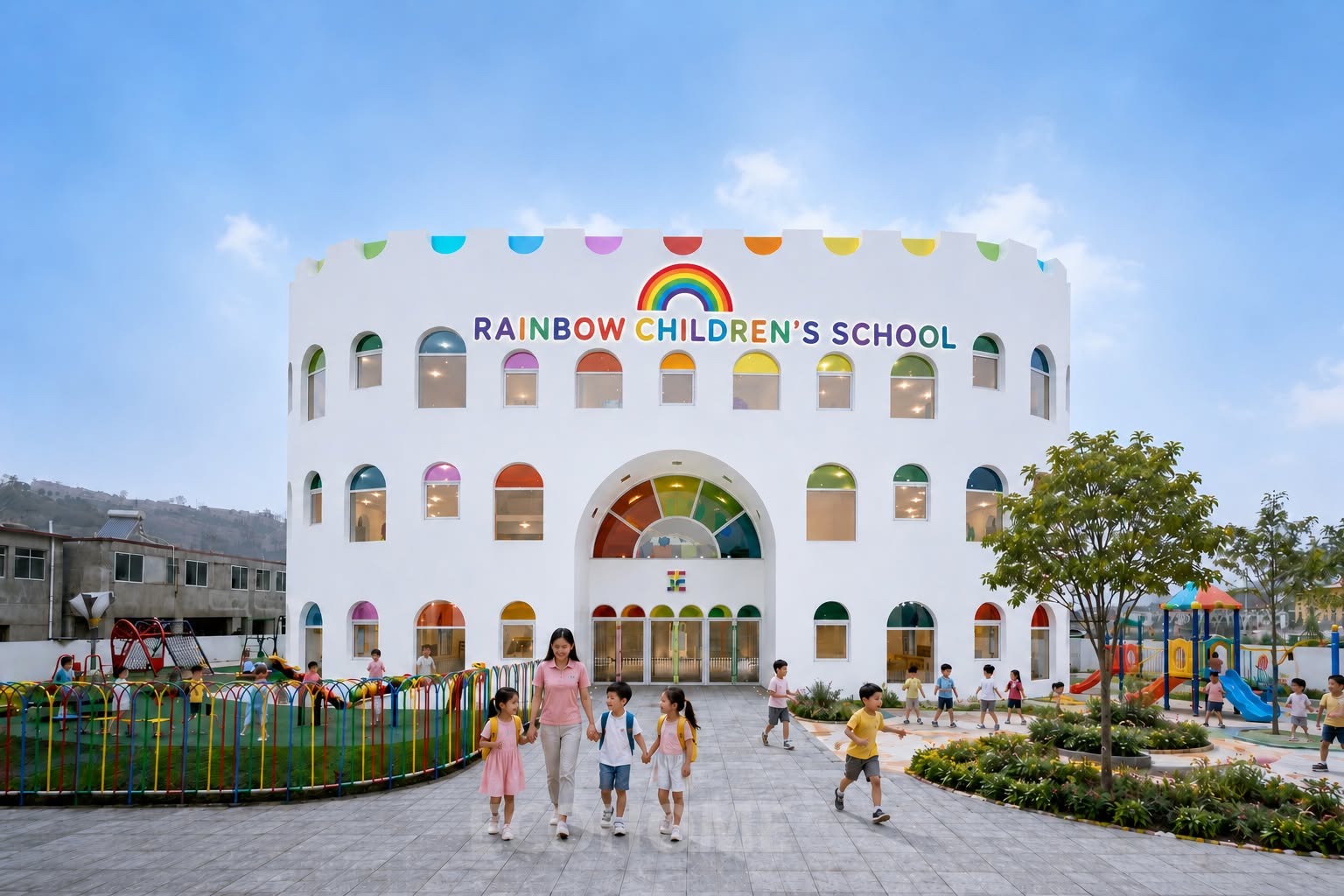 Thiết kế trường mầm non Rainbow