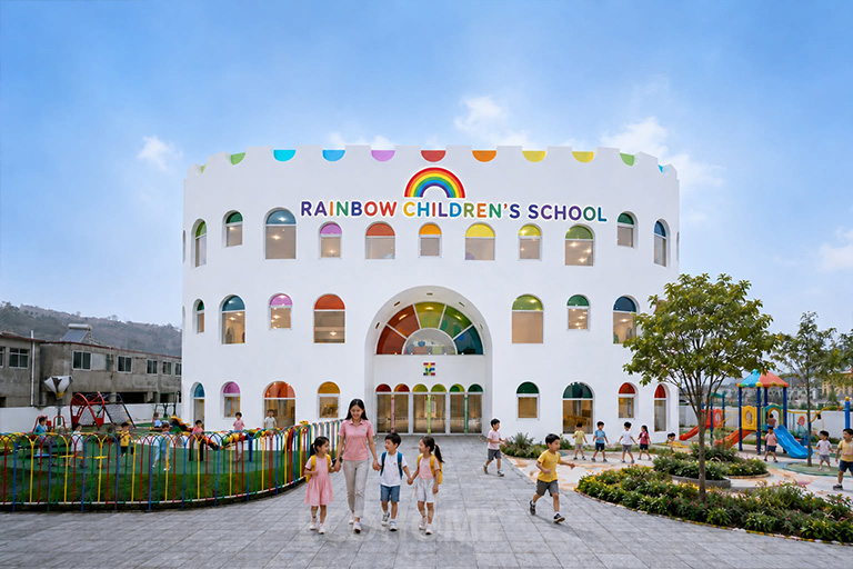 Thiết kế trường mầm non Rainbow